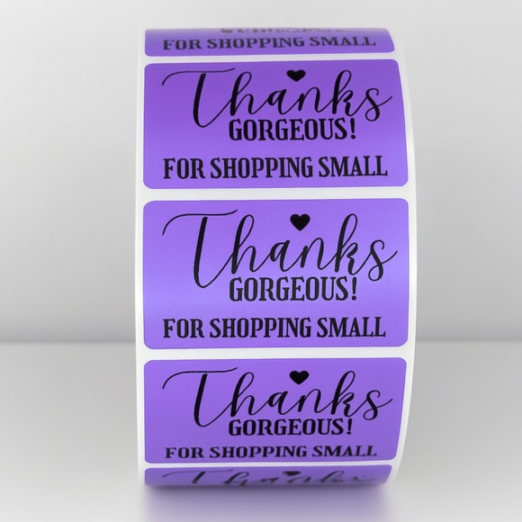 Thanks Gorgeous! For Shopping Small" Stickers | Small Business Packaging - Picture 7 of 11